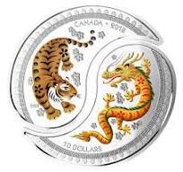 YinYang Dragon Colouerd 1 oz
